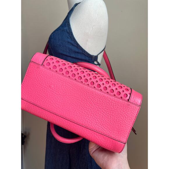 Kate Spade Perri Lane Bubbles Leather Crossbody Purse Pink Barbie Elle Woods - Picture 6 of 8